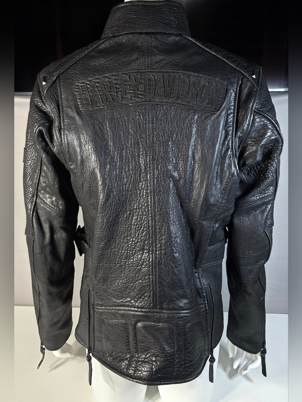 Harley Davidson Women's Beechwood Black Leather Riding Jacket Size L